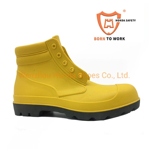 PVC Upper Fashion Style Man Steel Toe Rain Boot for Working Safety Garden Working