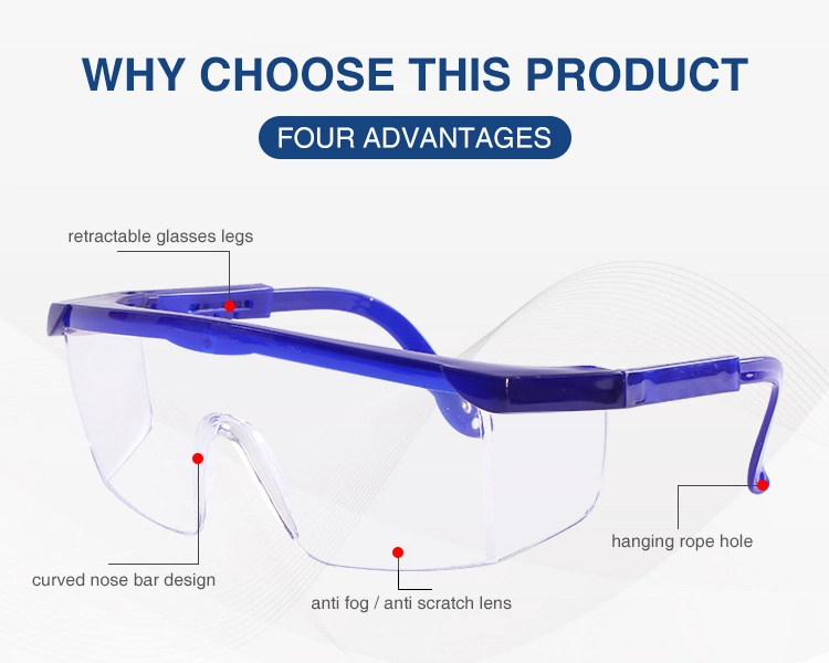 Anti-Scratch Clear Industrial Eyewear Protective Sport Safety Goggles