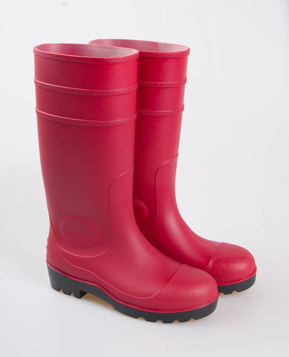 Black Neoprene Safety Rubber Rain Boots for Men