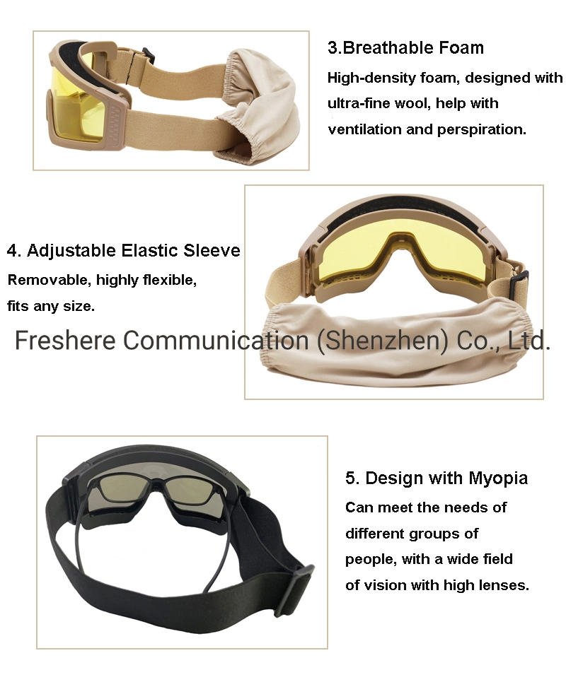 Best Selling Custom Hot Sale Good Quality Anti Fog Winter Ski Cycling Anti-UV Portable Outdoor Glasses Tactical Goggles