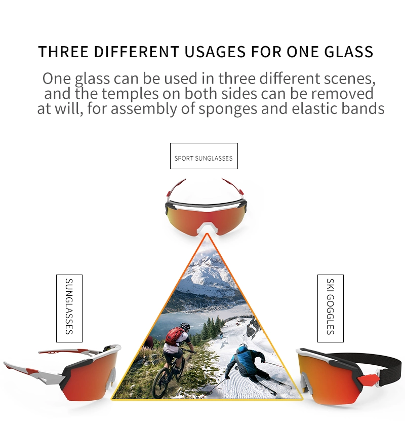 Sunok Brand Custom Detachable Magnetic Ski Snow Snowboard Glasses