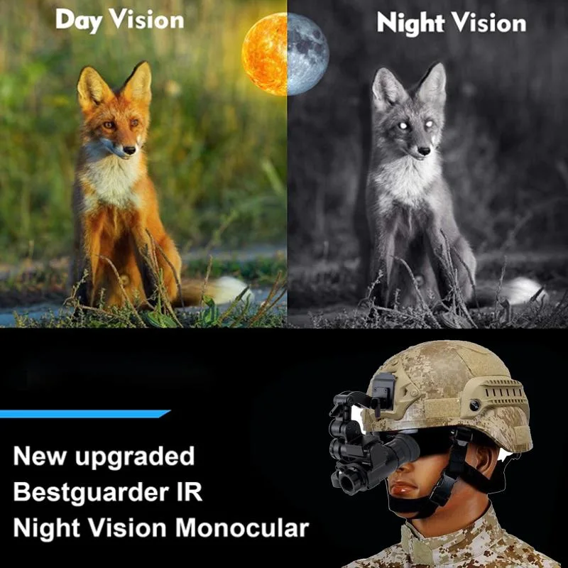 Helmet Mounted Night Vision Goggles Scope Monocular for Hunting Telescope