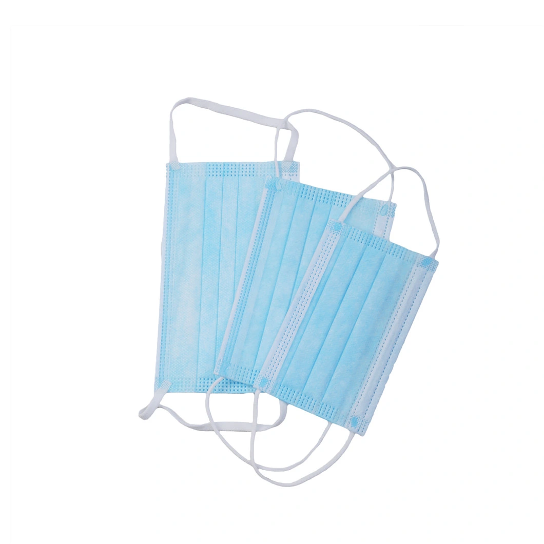 Blue Polypropylene Non Woven Cheap Price Safety Mask Disposable Medical Mask 3 Layer Mask Disposable Surgical Mask with Elastic Ear Loops