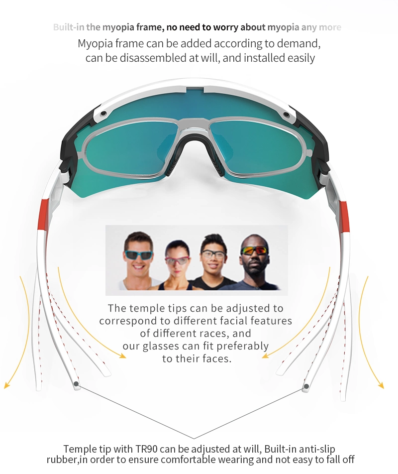 Cycling Ski Sunglasses Curved Mirror Sports Glasses Set Streetwear Sunglasses OEM 2021 Sport