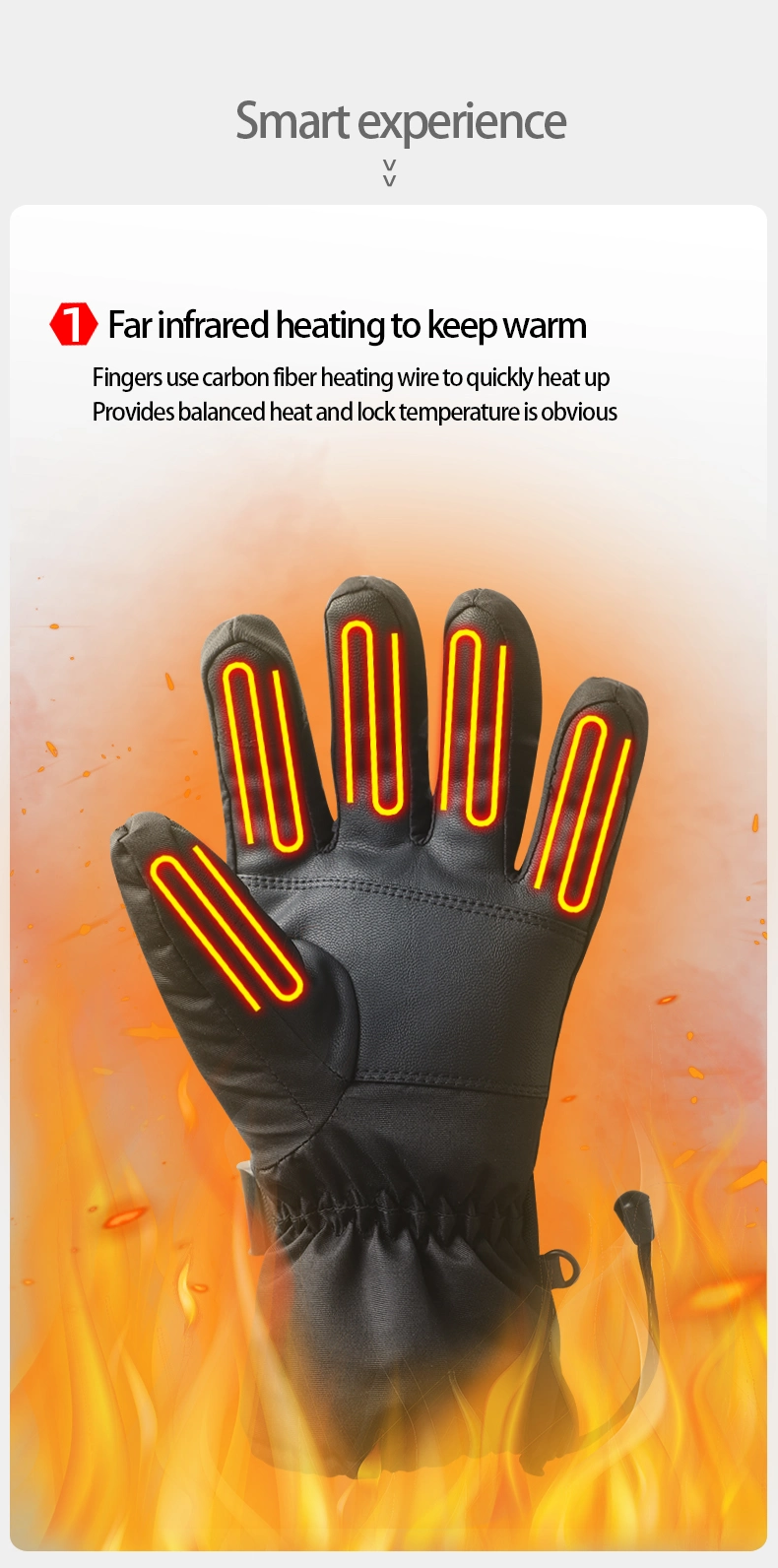 Hadyfan Electric Heating Winter Skiing/Cycling/Riding Water Proof Gloves