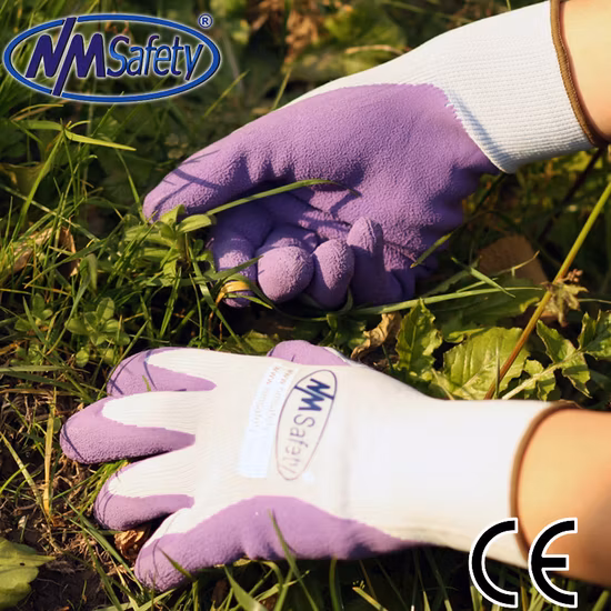 Nmsafety Foam Latex Solf Grip Garden Work Hand Protection Gloves