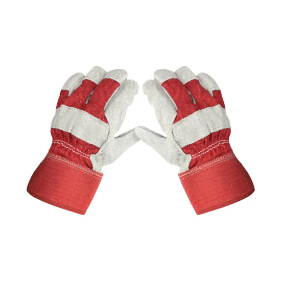 China Manufacturer Wholesale Heat Resistant Safety Work Cow Split Leather Welding Gloves