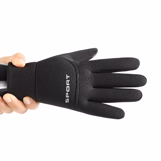 Black All Finger Gloves, Warm Gloves for Outdoor Sports