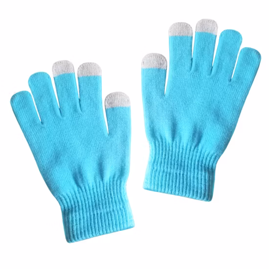 Promotion Customized Your Own Logo Touch Screen Winter Warm Knitted Gloves