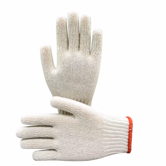 China Wholesale 380g-800g/Dozen Glove White Cotton Knitted Working Guante Safety Work Gloves