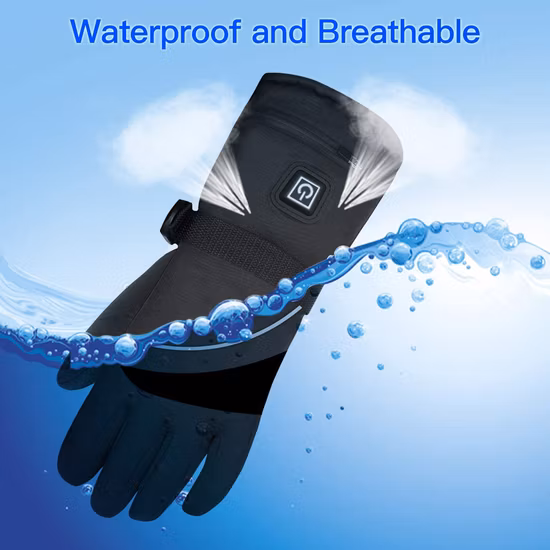 Wholesale Adult Warm Waterproof Adjustable Compression Electric Heating Gloves
